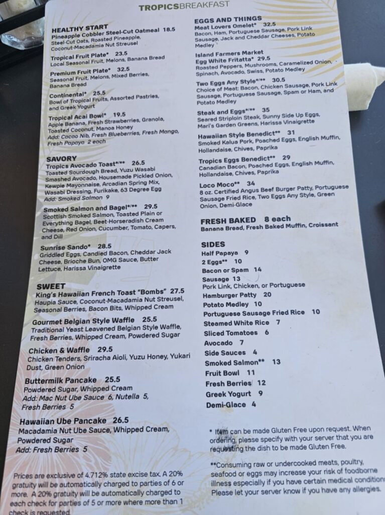 Tropics Bar & Grill Menu 4