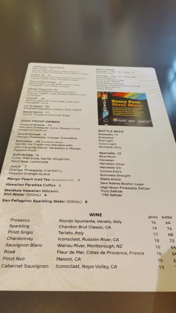 Tropics Bar & Grill Menu 5